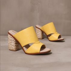 Get In The Car, Drive Down To The Dock, And Set Sail On The Yacht. These Mules By Sbicca Are A Dreamy Vacation Heel Hand-Wrapped With Rope Detailing. A Padded Leather Insole Adds Comfort And The Sturdy Block Heel Makes These Easy To Walk In. 3.25" Heel L Manmade Materials L True To Size, If Between Sizes We Suggest To Size Down Make Sure To Check The Rest Of Our Closet For More Shoes! Spring Stacked Heel Sandals For Beach, Spring Beach Heels With Stacked Heel, Spring Beach Mules With Wrapped Heel, Spring Vacation Mules With Wrapped Heel, Yellow Mules For Summer Beach, Spring Beach Mules With Stacked Heel, Spring Beach Mules With Block Heel, Spring Mules With Stacked Heel For Beach, Yellow Beach Mules For Spring