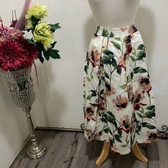 Gorgeous Philosophy Floral Print Skirt Is Perfect For Transition Into Spring. Stretchy High-Waist- Can Accommodate Size M-Large- Mid-Calf Length. Brand New With Tag High Waist Floral Print Skirt For Summer, Chic Skirted Bottoms With Floral Print, Floral Print Flowy Skirt For Day Out, High Waist Floral Print Relaxed Skirt, High Waist Floral Print Maxi Skirt, White Feminine Maxi Skirt With Elastic Waistband, Feminine White Maxi Skirt With Elastic Waistband, Casual High Waist Gathered Skirt, Spring Maxi Skirt With Elastic Waistband For Daywear