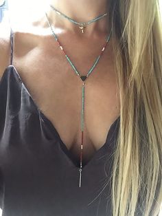 collares verano 2018.Tendencias Moda primavera verano  2018 zara, mango, asos, urban outfitters, massimo dutti, bershka, pull & bear, cluse, streetstyle, bisuteria online Diy Collier, Shark Tooth Necklace, Pola Gelang, Turquoise Boho, Necklace Turquoise, Epilator, Hand Made Jewelry, Lariat Necklace, Beaded Choker