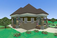 3D architectural building plan design of bungalow house-3 bedroom-modern duplex-hotelbuildingplan in Lagos Nigeria West Africa