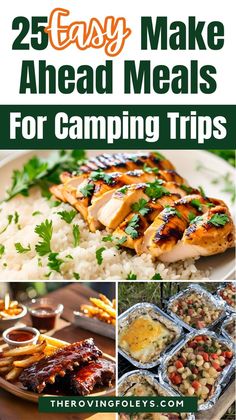 Planning camping food make ahead can be tricky when you want something quick, tasty, and convenient. These easy campfire meals and camping food ideas will keep everyone satisfied without the hassle of spending all your time cooking at the campground. Save this pin for go-to meal ideas that make camp cooking a breeze! Easy Camping Dinners, Camping Meal Planning, Camping Lunches, Easy Camping Meals