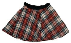 Gap Kids Girls Skirt Red Classic Plaid Pleated Elastic Waist Holiday Size 4/5 Lined Pull on style Excellent Condition* other than small snag near bottom hemline, pointed out in last picture ( not noticeable ) From my smoke free home Fast shipping Trusted seller M9 Girls Skirt, Gap Kids, Skater Skirt, Gap, Elastic Waist, Size 4, Plaid, Elastic, Skirt