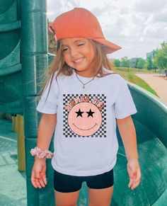 Fun and comfy tees for your kids to wear all day long. Kindergarten Outfit, Preschool Girl, Stylish Kids Outfits, Dark Fabric, Summer Outfits Kids, Girls Graphic Tee, Kids Graphic Tees, Girls Summer Outfits