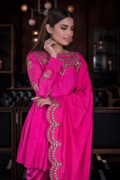 Shop for Vasavi Shah Pink Bamberg Silk Embroidered Anarkali Dhoti Set for Women Online at Aza Fashions Raw Silk Churidar With Mirror Work For Reception, Traditional Drape Churidar With Gota Work For Reception, Traditional Churidar With Gota Work For Reception, Reception Churidar With Gota Work And Traditional Drape, Dola Silk Churidar With Gota Work For Reception, Raw Silk Churidar With Gota Work For Reception, Reception Salwar Kameez With Dori Work For Navratri, Gota Work Churidar For Diwali Reception, Diwali Reception Churidar With Gota Work