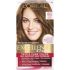 PRICES MAY VARY. Hair Color for Gray Hair Coverage: L'Oreal Paris Excellence Creme Permanent Hair Dye offers 100 percent gray coverage for all hair types, even on the most stubborn grays. Exclusive non-drip creme formula for gorgeous hair color from root to tip Your Excellence Just Got Better: New Triple Care Color Routine protects hair before, during, and after coloring for up to 8 weeks with a combination of ceramide, pro-keratine, and glycerin for rich color and revitalized hair. New look sam Milk Chocolate Hair, Milk Chocolate Hair Color, Dark Golden Brown Hair, Light Golden Brown Hair Color, Light Golden Brown Hair, Loreal Hair Color, Golden Brown Hair Color, Grey Hair Coverage, Loreal Hair