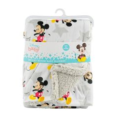 the mickey mouse baby blanket is in its packaging