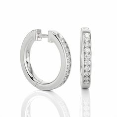 Create your new look with these sparkling beauty 1 1-carat round Diamond Hoop Earrings. These hoops are making your entire look amazing. Shop now and get it at the best possible price! Small Diamond Engagement Rings, Huggies Hoop Earrings, Hoop Earrings Diamond, White Gold Hoop Earrings, Black Diamond Jewelry, Black Engagement Ring, White Gold Hoops, Black Wedding Rings, Small Hoop Earrings