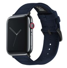 Navy Canvas Apple Watch Band | Navy Blue Apple Watch Strap | BARTON – Barton Watch Bands Casual Blue Watch Accessories, Casual Everyday Watch Accessories, Adjustable, Casual Adjustable Watch Accessories For Everyday, Casual Blue Adjustable Apple Watch Band, Blue Apple Watch, Blue Apple, Travel Capsule Wardrobe, Black Apple, Apple Watch Case