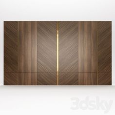 a wooden paneled wall with gold lines on the bottom and sides, as if it were made from wood veneers