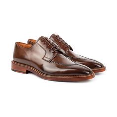 Estimated Delivery Time depends on inventory availability. In-stock orders are usually delivered within 2-5 business days. For out-of-stock orders, it usually takes 6 - 8 weeks to be produced and delivered. Please check product descriptions for details. Please note that orders do not ship on Saturdays and Sundays. ONTAKE | BROWN Model: Split Toe Derby Color: Brown Upper Material: Crust Calf Leather Outsole Material: Double Leather Construction Method: Blake-Stitched For further information pleas Brown Snip Toe Dress Shoes For Semi-formal Occasions, Luxury Plain Toe Derby With Goodyear Welt Construction, Brown Calf Leather Dress Shoes With Goodyear Welt, Goodyear Welted Leather Lace-up Shoes For Business, Business Leather Shoes With Stitched Sole, Masculine Moc Toe Dress Shoes With Stitched Sole, Moc Toe Dress Shoes With Stitched Sole, Semi-formal Almond Toe Leather Shoes With Stitched Sole, Business Casual Moc Toe Leather Shoes With Stitched Sole