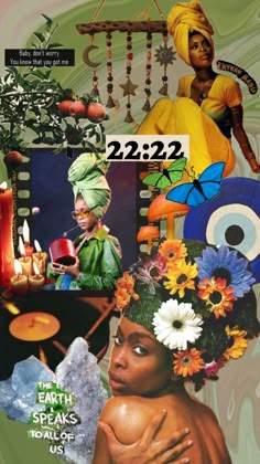 a collage of images with the words 22 / 22 written on them and an image of a woman wearing a turban