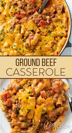 ground beef casserole in a big pot with extra cheese Ground Beef Meals, Hamburger Casseroles, Ground Beef Dinner Recipes, Foodie Lover, Cozy Cook, Ground Beef Recipe, Ground Beef Casserole Recipes, Easy Ground Beef, Beef Pasta