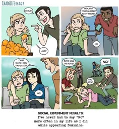 a comic strip with people talking to each other