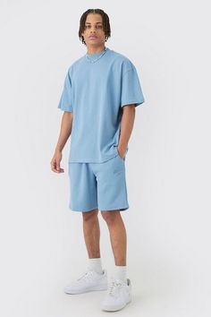 Oversized Short Sleeve T-shirt For Leisure, Boxy Fit Short Sleeve T-shirt For Loungewear, Boxy Fit T-shirt For Summer Streetwear, Oversized Solid Color Sporty T-shirt, Oversized Short Sleeve T-shirt With Side Pockets, Short Tracksuit, Full Tracksuit, Tops And Shorts, Chill Style