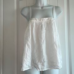 Bnwt A New Day White, Adjustable Tank Top. Has Two Tiny Super Cute Buttons In The Back. Has Two Layers For Added Protection. Never Worn Or Tried On. In Perfect Condition Just Needs To Be Ironed. Has Cute Ruffle Around The Top Part Of The Trim. It Fits Like A Baby Doll Top. I’m Open To Offers & Bundles. Happy Poshing White Summer Tops With Built-in Bra, Casual White Camisole For Daywear, Summer White Camisole For Daywear, Chic White Camisole For Daywear, White Camisole Top For Loungewear, Baby Doll Top, Cute Buttons, Babydoll Top, White Tank