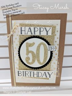 a birthday card with the words happy 50th on it