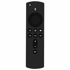 the remote control is black and has buttons on each button, which can be used as an appliance or for other electronic devices