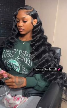 Wig Styles Body Wave, Quick Weave With Crimps, Hairstyles Wigs Black Women, Crimps Hairstyles For Black Women, Clean Hairstyles, Chalkboard Nails