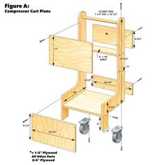 the plans for a bunk bed with wheels are shown in this image, and it is labeled