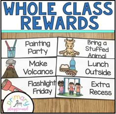 the whole class reward cards for students to use