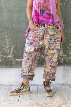 All-out awesome; these Yarn-Dyed Patchwork Miners echo the 90s-does-70s aesthetic for both a new - and entirely timeless - age. Multicolor Patchwork Straight Leg Pants, Multicolor Straight Leg Pants With Patchwork, Multicolor Straight Leg Patchwork Pants, Multicolor Patchwork Straight Leg Bottoms, Multicolor Straight Leg Bottoms With Patchwork, Multicolor Patchwork Relaxed Fit Bottoms, Vintage Baggy Patchwork Bottoms, Retro Multicolor Patchwork Pants, Vintage Wide Leg Patchwork Pants