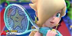 an animated character holding a tennis racket