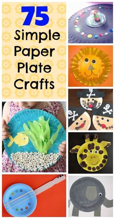 25 simple paper plate crafts for kids to make