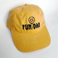 TV DAD - Limited Apparel  Goods Cheap Dad Hat With Curved Bill As Gift, Hip Hop Dad Hat With Adjustable Flat Bill, Hip Hop Style Adjustable Dad Hat With Flat Bill, Hip Hop Dad Hat With Adjustable Curved Brim, Yellow Cotton Trucker Hat With Curved Brim, Fun Adjustable Baseball Cap For Streetwear, Hip Hop Cotton Dad Cap, Cotton Hip Hop Dad Cap, Cotton Hip Hop Dad Hat