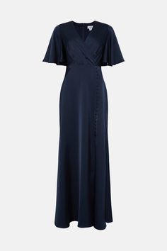 Modest Blue Dress Formal, Satin Button Down Dress, Braidsmaid Dress, Bridesmaids Maxi Dress, Braidsmaid Dresses, Blue Dress Formal, Maxi Bridesmaid Dresses, Shift Dresses, Wrap Dresses