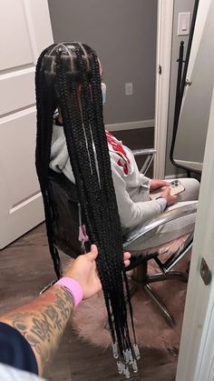 Big Part Box Braids, Long Large Knotless Braids, Long Jumbo Knotless Braids, Medium Box Braids Long, Large Knotless Braids Hairstyles, Big Knotless, Large Knotless Box Braids, Jumbo Knotless Box Braids, Cute Box Braids