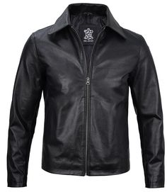 Black Shirt Collar Cowhide Jacket
This leather jacket is the best of both worlds. It has a classic look and feel, but with a sleek and modern approach to it. From casual looks to business suits, this black shirt collar jacket will work across any situation. It is made from premium-quality cowhide that provides comfort and style so you can be sure it’ll stand up to any weather thrown its way. The collar adds a layer of protection if needed and the two outside slanted pockets are easy to reach while keeping your belongings safe. Black Collared Blazer For Business, Classic Long Sleeve Business Biker Jacket, Classic Business Biker Jacket, Classic Collared Leather Jacket For Work, Collared Leather Jacket For Office, Fitted Biker Leather Jacket For Formal Occasions, Classic Single Breasted Leather Jacket, Fitted Leather Biker Jacket For Formal Occasions, Classic Leather Jacket With Lapel Collar And Concealed Placket