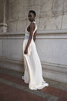 Inspired by 1930s lingerie, this flowing ivory silk chiffon dress features a plunging neckline, hand-smocked panels, and bow details at the hip. A meticulously detailed garment, each Miriam dress takes 4 days to sew including over eight hours of hand-smocking and hand-draping each bow appliqué. As seen on our Spring Summer 2024 runway. Please note this dress is sheer— if you require a different fabrication please contact us for a custom quote. Each piece is made to order in our New York studio. Crystal Furniture, Jacket Dress Set, Hand Smocking, 2024 Runway, New York Studio, Silk Chiffon Dress, Hand Smock, Ivory Silk, Spring Summer 2024