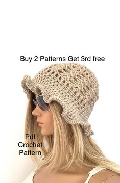 BUY 2 PATTERNS AND GET THE 3rd FREE (Offer available on all patterns)  Use code THIRDFREE in discount/coupon code just after checkout or click the link below :)  https://www.etsy.com/ie/shop/CarraigDesignsCrafts?coupon=THIRDFREE I am the owner and designer of CarraigDesigns Etsy shop where I hand crochet and knit clothes and accessories. I have over 2500 sales and over 600 positive feedback. Www.etsy.com/shop/CarraigDesigns I have finally had time to put some of my creations into pdf patterns :) Flapper Hat Pattern, Vintage Style Hat, Flapper Hat, Cloche Hat, Knit Outfit, Unique Designers, Looks Vintage, Hat Pattern, Winter Wear