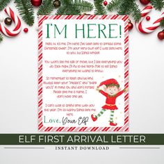 an elf letter to santa on christmas day