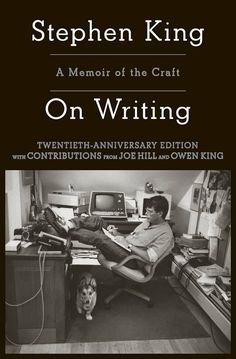 stephen king's book on writing, written in black and white with an image of a