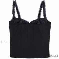 Lasaky - Stylish Slim Fit Camisole Top with Lace Trim and Waist Cinching, Perfect for Casual or Vacation Wear Top With Lace Trim, Vacation Wear, Cinched Waist, Olivia Mark, Lace Trim, Camisole Top, Shoulder Strap, Slim Fit, Trim