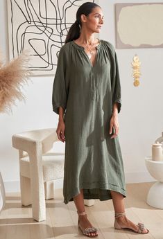 Bohemian Tunic For Daywear With Relaxed Fit, Bohemian Tunic With Relaxed Fit For Daywear, Cotton Maxi Dress With Relaxed Fit, Unlined, Relaxed Fit Cotton Maxi Dress Unlined, Cotton Maxi Dress For Fall Beach Outings, Cotton Maxi Dress For Fall Beach, Cotton Maxi Dress For Beach In Fall, Fall Vacation Tunic With Relaxed Fit, Fall Vacation Cotton Maxi Dress