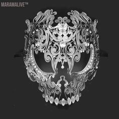 Luxury Silver Gold Metal Filigree Laser Cut Skull Venetian Masquerade Mask Wedding Event Christmas Ball Costume Party Masks Ball Costume, Mask Ball, Half Skull, Venetian Masquerade Masks, Butterfly Mask, Metal Mask, Clown Mask, Ball Mask, Party Masks