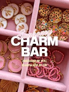 Get Charmed by Sunhoney! Welcome to our virtual charm bar! ✨  Choose from either gold-filled chain options: (1) Sunburst Link Necklace or (2) Oval Link Necklace and add on as many gold-filled charms as you'd like to make your very own custom necklace! Each charm is either $6, $8, or $10. Our shell charms are $10 or $15 What To Make With Charms, Diy Necklace Charms Pendants, Necklace Stack Inspo Gold, Make Your Own Charm Necklace, Charm Keychain Ideas, Charm Bracelet Ideas Diy, Charm Bracelet Making Party, Cute Charm Necklaces, How To Make A Charm Bracelet