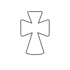 the outline of a cross on a white background