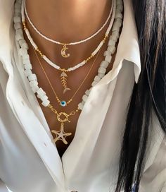 Excited to share this item from my #etsy shop: Layered Necklace set, Handmade Boho Chic Layered Gold Plated Chain Necklace Set, Bohemian White Agate Jewelry, Layered Pendant, Gift for Her Luxury Multi-strand Layered Necklace, Luxury Elegant Multi-strand Layered Necklace, Cheap Layered White Jewelry, Cheap Multi-strand Layered Chain Necklace, Cheap Multi-strand Layered Necklace, Cheap Handmade Elegant Layered Necklace, Affordable Bohemian Multi-strand Layered Necklace, Luxury Elegant Double Strand Layered Necklace, Cheap Cream Bohemian Necklace