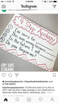 an instagram page for teachers on their cell phone