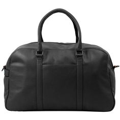 This Champs leather duffle bag from the Onyx Collection is the perfect travel accessory for a weekend get-away. Features removable and adjustable shoulder straps, easy carry top handles, a trolley strap with back zipper pocket, and an inner RFID zipper pocket for extra security. The convenient side carry handle and the purse feet allow you to put down your bag without fear of damage. Dimensions: 20 in. x 12.5 in. Color: Black. Leather Duffle Bag, Leather Duffle, Travel Collection, Brown Bags, Travel Luggage, Travel Accessories, Luggage Bags, Cowhide Leather, Shoulder Pads