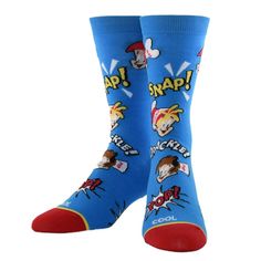 Snap Crackle Pop Women's Rice Krispies Cereak Food Socks – ODD SOX Cereal Mascots, Yummy Rice, Snap Crackle Pop, Food Socks, Pop Socks, Women Crew Socks, Sock Game, Crew Sock, Crazy Socks