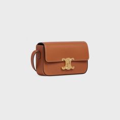 Triomphe Shoulder Bag in natural calfskin - Tan - 194143BFN.04LU | CELINE Triomphe Shoulder Bag, Celine Bag, John Galliano, Cambridge Satchel Company, Fashion Lover, Saddle Bags, Miu Miu, Luxury Bags, Givenchy