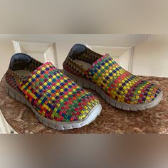 Corkys Joann Slip On Shoes; Nwot; Size 8; Multi Colored; These Have Never Been Worn; Smoke Free Home. Multicolor Closed Toe Synthetic Sneakers, Multicolor Synthetic Closed Toe Sneakers, Multicolor Synthetic Slip-on Sneakers, Multicolor Slip-on Sneakers With Closed Toe, Multicolor Slip-on Closed Toe Sneakers, Multicolor Textile Slip-on Sneakers, Multicolor Non-slip Sneakers For Spring, Spring Multicolor Non-slip Sneakers, Multicolor Cushioned Sneakers For Summer