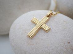 Measures and features -Material :Solid gold 14k -Size :3,3cm Χ 2,0cm -Weight of cross:3gr -Weight of chain: 1,7 gr(50cm) All solid gold 14K will be shipped free with DHL express and delivery within 3-5 days This beautiful solid gold cross it is a great gift for boys, men or for a baptism necklace. You can wear it every day without worrying about tarnish from water. Purchased item: Also, you may like: https://www.etsy.com/listing/640941091/karma-coin-necklace-gold-coin-necklace ♥ All items will c Gold Jewelry Cross, 14k Gold Cross Necklace For Baptism, Yellow Gold Cross Necklaces For Baptism, Mens Solid Gold Cross Necklace, Yellow Gold Baptism Cross Pendant Jewelry, Gold Cross Necklace Mens Jewelry1000.com, Star Wars Jewelry, Cross Jewelry Necklace, Godparent Gifts