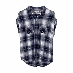 This Is A Super Cute Shirt. It Is In Wonderful Condition. Is A Great Size. It’s A Nice Style. And Really Soft Plaid Short Sleeve Beach Top, Short Sleeve Flannel, Flannel Shorts, Nice Style, Cute Shirt, Short Sleeve Top, Cute Shirts, Short Sleeves Tops, Blue White