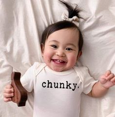 Baby graphic bodysuit | chunky finn + emma Baby First Outfit, Bedtime Outfit, Organic Clothes, Resting Beach Face, Mom Graphic Tees, Body Suit With Shorts, Baby Skin Care, Life Is Tough, Organic Baby Clothes