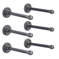 four different types of metal handles and knobs